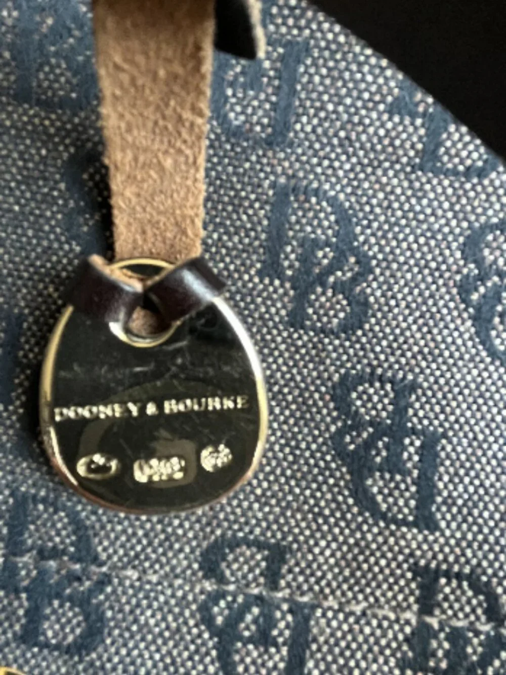 Dooney & Bourke signature monogram bucket tote